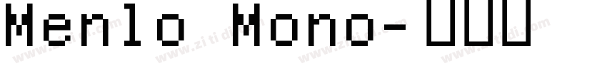 Menlo Mono字体转换